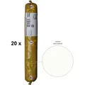 Produktbild: 20 x Sikaflex Construction uniweiss 1K Polyurethan Dichtstoff 600 ml Beutel
