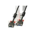 Produktbild: Lindy - VGA-Verlängerungskabel - HD-15 (M) - HD-15 (W) - 1,0m - geformt, Flügelschrauben - Schwarz (36392)