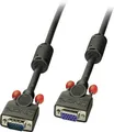 Produktbild: LINDY VGA Verlängerungskabel VGA 15pol. Stecker, VGA 15pol. Buchse 1.00m Schwarz 36392 VGA-Kabel