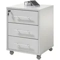 Produktbild: Mid.you Rollcontainer, Hellgrau, Kunststoff, 3 Schublade(n) Schubladen, 43x56x42 cm, Made in EU, Beimöbel erhältlich, Arbeitszimmer, Container, Rollcontainer