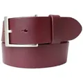Produktbild: BELTINGER Ledergürtel Jeans-Gürtel aus Vollrindleder 4 cm - Hochwertiger Leder-Gürtel für He (1-St) rot|silberfarben 90 cm (Gesamtlänge 105 cm)