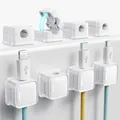 Produktbild: smofish Kabel-Clip-Halter, 8 Pack magnetische Schreibtisch Kabel Organizer Management, verstecken Telefon Ladekabel Keeper, stark haftende Draht Ladegerät Halter für Nachttisch, Küchengeräte