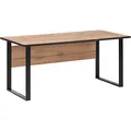 Produktbild: MÖBELPARTNER 2000 Schreibtisch landhaus-eiche rechteckig, Kufen-Gestell schwarz 160,0 x 75,0 cm
