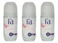 Produktbild: Fa Sensitive Invisible Anti-Perspirant Roll-On – White Musk, 50 ml – Up to 48h Gentle Protection,Pack of 3