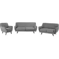 Produktbild: Beliani - Sofa Set Grau Samtstoff Sitzgruppe Klassisch Minimalistisch Wohnzimmer