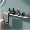 Produktbild: Mai & Mai Duschablage Duschregal Badablage zur Wandmontage aus Aluminium Reglo-06, Kombiniert Badregal und Handtuchhalter; korrosionsbeständig 80 cm x 3.2 cm x 12.5 cm