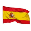 Produktbild: Aricona Spanien Flagge 90x150cm - wetterbeständige Fahne mit Messingösen, 100% Polyester, robuste Doppelnaht & in lebendigen Farben - ideal für Flaggen-Liebhaber