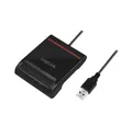 Produktbild: LogiLink HBCI-Chipkartenleser CR0047 USB 2.0-Kartenleser, für Smart-ID, schwarz, Chipkartenleser, eID-kompatibel, Plug-and-play, ISO 7816, Alltag