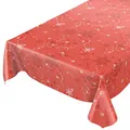 Produktbild: ANRO Wachstuchtischdecke Wachstuch Wachstischdecke Tischdecke Weihnachten Schneeflocken Rot 160x140cm