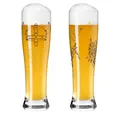 Produktbild: Ritzenhoff Bierglas Ritzenhoff Brauchzeit Weizen 2er #17 #18 A. Vasconcelos H23, Kristallglas