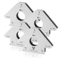 Produktbild: STAHLWERK Schweißmagnet 4er Set – je 34 kg (75 lbs) Haftkraft, feste 45° / 90° / 135° Winkel, starke Magnet-Schweißwinkel/Magnetwinkel zum präzisen Positionieren beim Schweißen, Löten und Justieren