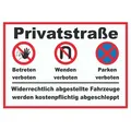 Produktbild: Privatstrasse Schild A4 (210x297mm)