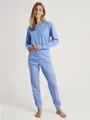 Produktbild: CALIDA Pyjama Calida Damen Bündchenpyjama 41557 Hydrangea Blue (1 Stück, 1 tlg., 1 Stück)