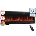 Produktbild: KAMINIO Elektrokamin MARLON - Elektrischer 3-in-1 Kamin mit Heizung, 3D-Flammeneffekt, 12 Flammenfarben, Fernbedienung - 42 Zoll