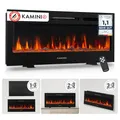 Produktbild: KAMINIO Elektrokamin Marlon - Elektrischer 3-in-1 Kamin mit Heizung, 3D-Flammeneffekt, 12 Flammenfarben, Fernbedienung (42 Zoll)