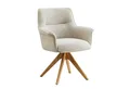Produktbild: riess-ambiente Drehstuhl LE GRAND beige / natur - Chenille, Eiche, Massivholz, mit Armlehnen (Einzelartikel, 1 St), drehbarer Esstischstuhl - ideal für Ess-, Arbeits-, Wohnzimmer & Büro