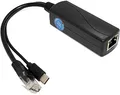 Produktbild: Gigabit Type C PoE Splitter 5V 3A, IEEE 802.3af/at Standard, 10/100/1000Mbps Power Over Ethernet Splitter With RJ45 Port and TypeC Port Splitter Adapter(TYPEC0503G Black)