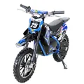 Produktbild: Actionbikes Motors Kinder Mini Enduro Crossbike Gepard Elektro | 500 Watt - Bis 24 km/h - Motorcrossbike - Pocketbike - Cross - Ab 8 Jahren (Blau)