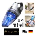 Produktbild: Handstaubsauger Akku Weiß, 8Kpa Saugkraft, 30 Min Laufzeit, leise 78 dB, tragbar