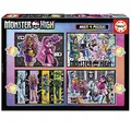 Produktbild: Educa - Puzzleset mit 50/80/100/150 Teilen | Monster High, 4in1 Puzzle für Kinder ab 6 Jahren (19706)