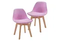 Produktbild: en.casa Kinderstuhl, »Elvdal« 2er Set gepolstert 56 x 38 x 33 cm Rosa