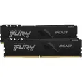 Produktbild: Kingston FURY Beast Schwarz 32GB Kit 2x16GB, R2 DDR4-3200 CL16 'UDIMM Gaming Arbeitsspeicher