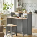 Produktbild: SoBuy Kücheninsel mit 2 Türen Grau 110x64x97cm Modern