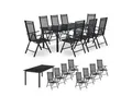 Produktbild: Juskys Aluminium Gartengarnitur Milano Gartenmöbel Set mit Tisch und 8 Stühlen Dunkel-Grau