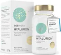 Produktbild: Hyaluronsäure Kapseln hochdosiert mit 500 mg pro Kapsel - 90 vegane Hyaluron Kapseln im 3 Monatsvorrat - 500-700 kDa I Angereichert mit Zink als Beitrag zum Erhalt normaler Haut und Knochen.