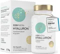 Produktbild: Cosphera Hyaluron Kapseln hochdosiert mit 500 mg pro Kapsel Eine Kapsel täglich mit ausreichend Flüssigkeit einnehmen.