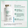 Produktbild: Cosphera Hyaluronsäure hochdosiert 500mg, 90 vegane Hyaluron Kapseln im 3 Monats