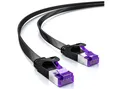 Produktbild: deleyCON deleyCON 0,25m RJ45 Patchkabel Flachkabel mit CAT7 Rohkabel U/FTP - LAN-Kabel