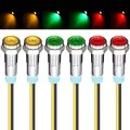 Produktbild: GUUZI 6pcs 220V-230V 6mm LED Panel Pilot Dash Warnlicht Kontrollleuchte Lampe Pilot Dash Glühbirnen Richtungs (Rot/Gelb/Grün)