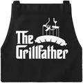 Produktbild: MoonWorks The Grillfather Grillschürze für Männer und Paten am Grill schwarz unisize