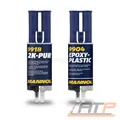 Produktbild: MANNOL 2K-PUR 30g ALLESKLEBER FLÜSSIGMETALL + EPOXI-PLAST 30g/24ml PLASTIK