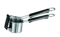 Produktbild: RÖSLE Kartoffelpresse, hochwertige Presse zur Zubereitung von Kartoffelpüree, einfache Reinigung, Edelstahl 18/10, Spülmaschinengeeignet, Farbe:Silber/Schwarz