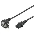 Produktbild: Wentronic Netzkabel Typ F/Stecker - IEC/Buchse schwarz 5,0 m abgewinkelt (51320)