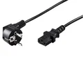 Produktbild: Netzkabel, Schukostecker abgewinkelt 5 Meter an Kaltgerätebuchse