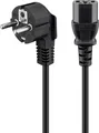 Produktbild: Abgewinkeltes Kaltgeräte-Anschlusskabel,Schutzkontaktstecker, Schwarz,3*1 mm²,5m