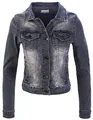 Produktbild: Rock Creek Damen Jeans Jacke Übergangs Jacke Denim Blouson Stretch Kurz Classic Jeansjacken Urban Stonewash D-401 Grau XS