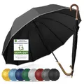 Produktbild: ® Regenschirm Sturmfest I Ø120cm Schirm I Regenschirm Groß XXL mit Reflektier...