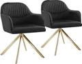 Produktbild: tectake® Samt-Drehstuhl Lona gepolstert 56 x 59 x 81 cm