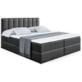 Produktbild: BOXBETT mit Matratze H3 und Lattenrost - OTTA - 180x200 cm Schwarz Hochglanz
