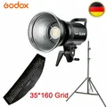 Produktbild: Godox SL-60W LED Lampe 5600K Studio Studioleuchte +35*160cm Grid Softbox+ Stativ