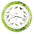 Produktbild: KOOKOO Singvögel Quarzwerk Leaf, Die Singende Vogeluhr, runde Wanduhr mit natürlichen Vogelstimmen