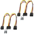 Produktbild: 2 Stück SATA PC Y Stromkabel SSD Kabel Adapter Stromadapter GERADE