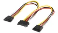 Produktbild: Kabel zasilający typu Y/adapter zasilający do komputera, SATA 1 x wtyk na 2 x gn