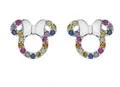 Produktbild: Disney ©DISNEY Minnie Mouse Kinderohrringe 925er Silber bunter Zirkonia Schleife