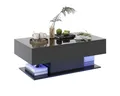 Produktbild: COSTWAY Couchtisch, LED, Hochglanz, 20 Farbeneinstellbar mit Stauraum schwarz