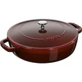 Produktbild: Staub 40511-512-0 Bräter mit Chistera, Induktionsgeeignet, Gusseisen, Grenadine (24 cm, Gusseisen) (40511-512-0)